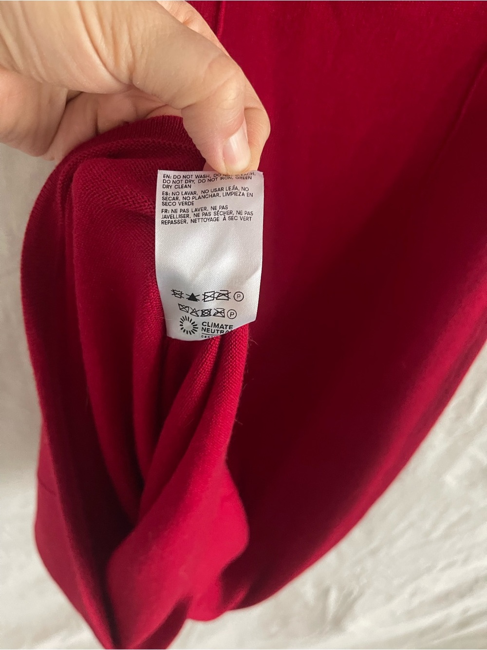 Reformation Gaia Regenerative Merino Sweater Dress | Size small | Lipstick Red - Picture 12 of 12